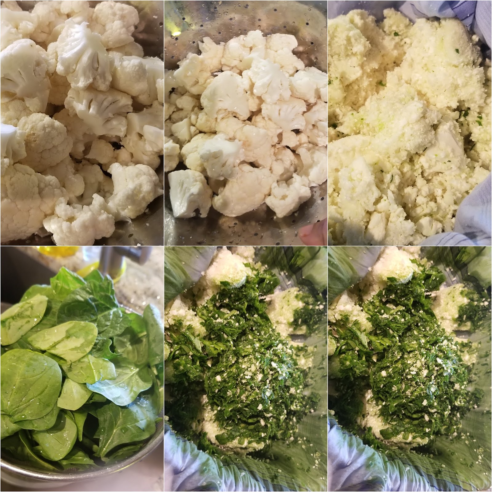 Yummy food in Tummy Healthy Cauliflower and Spinach Fritters/cutlets