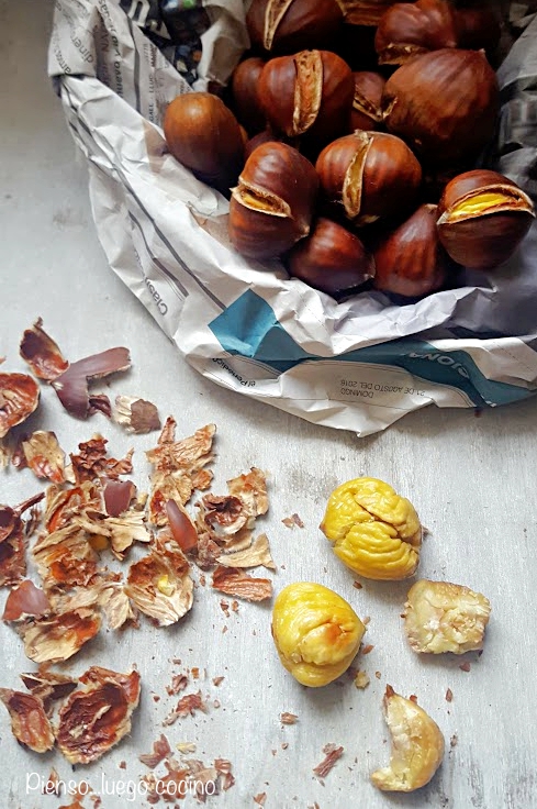 Pienso...luego cocino: Cómo asar castañas en casa