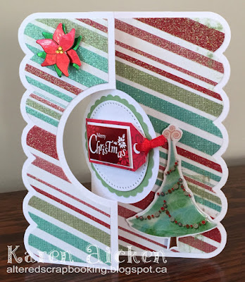 Altered Scrapbooking: A Zentangle Tile and Sparkling Striped Christmas ...