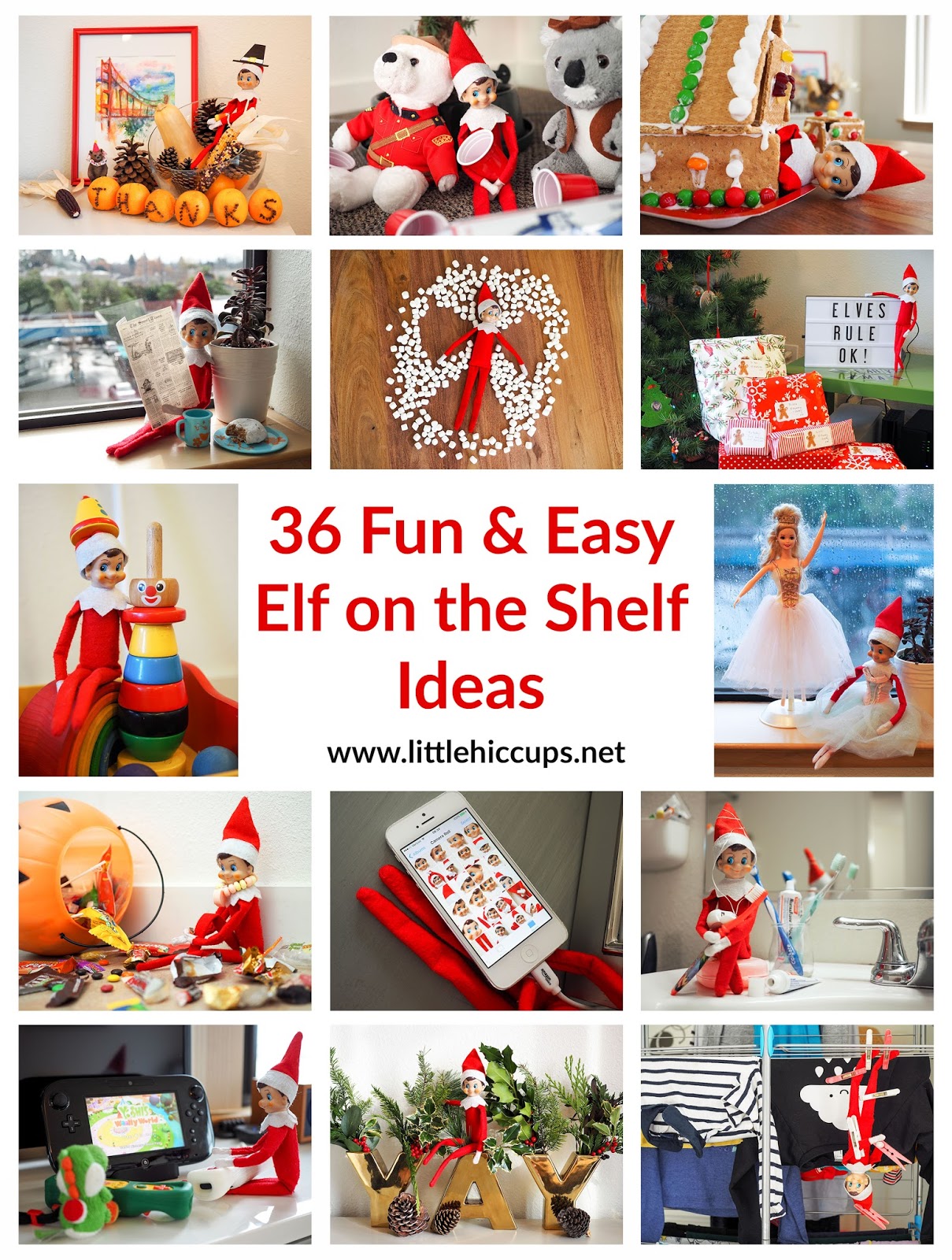 Little Hiccups 36 Fun & Easy Elf on the Shelf Ideas