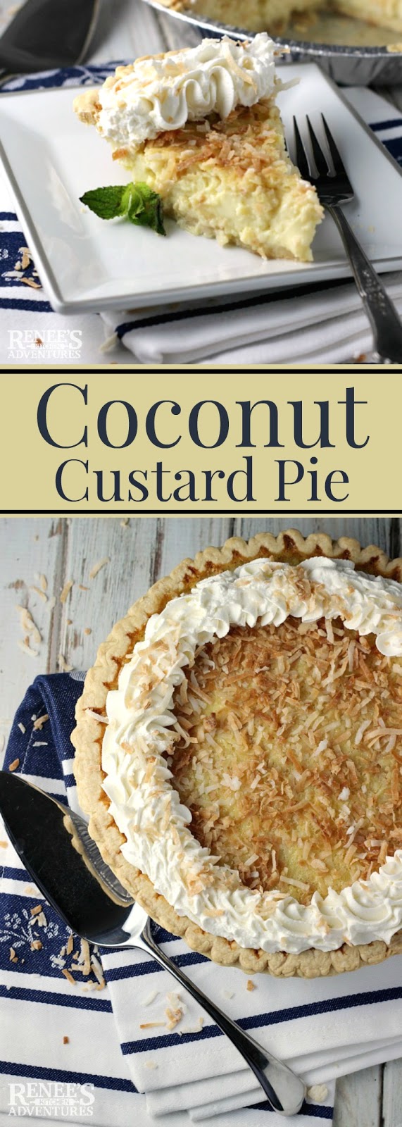 Coconut Custard Pie Renee's Kitchen Adventures