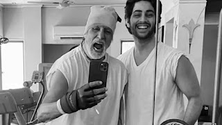 amitabh bachchan amitabh bachchan with grandson agastya nanda