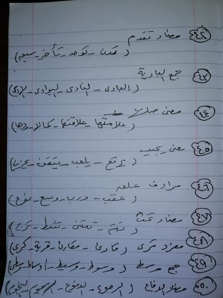 مراجعة لغة عربية للصف الخامس الابتدائى الترم الثانى.. اختيار من متعدد "منهج مارس" 42