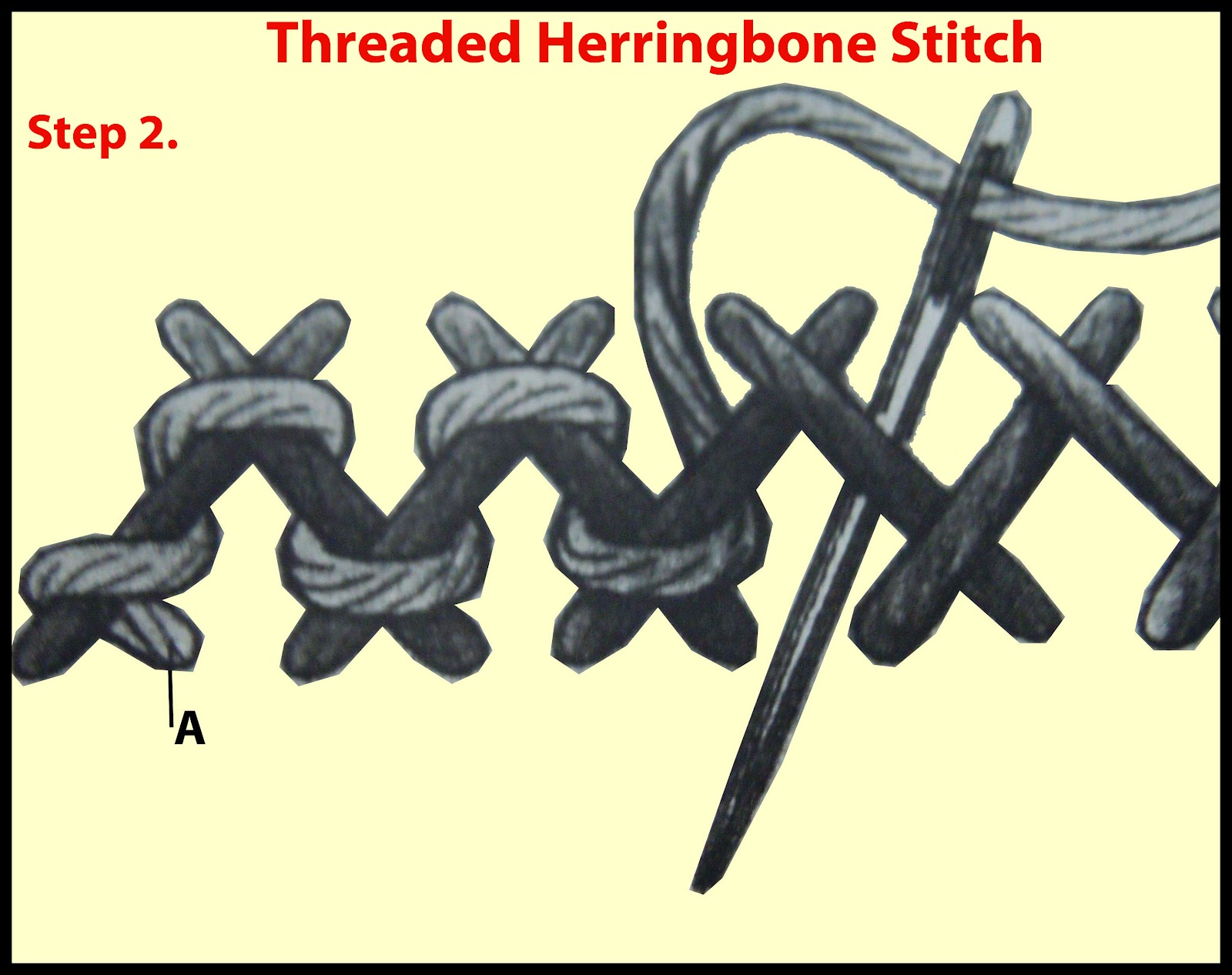 tied herringbone stitch