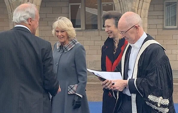 The Duchess of Cornwall presented The Princess Royal with an Honorary Degree in recognition of her contribution to public life