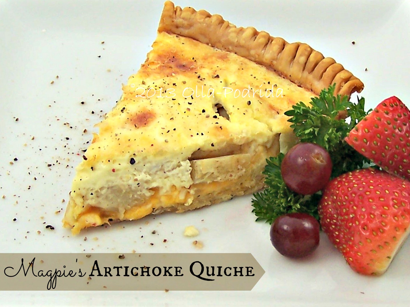OllaPodrida Parmesan Artichoke Quiche