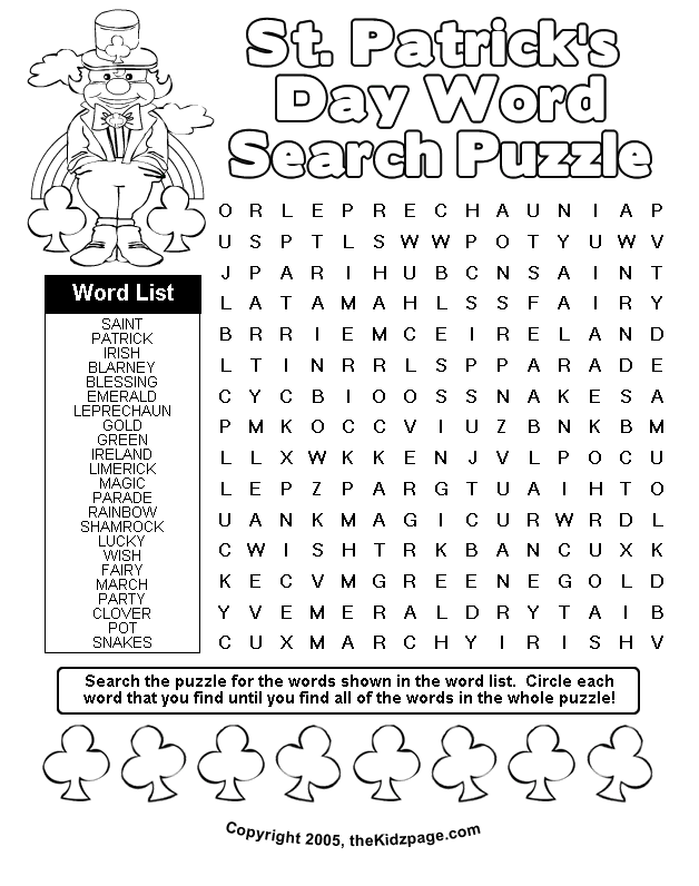 Dynamite image with regard to st patrick word search printable Vibrant image regarding st patrick word search printable
