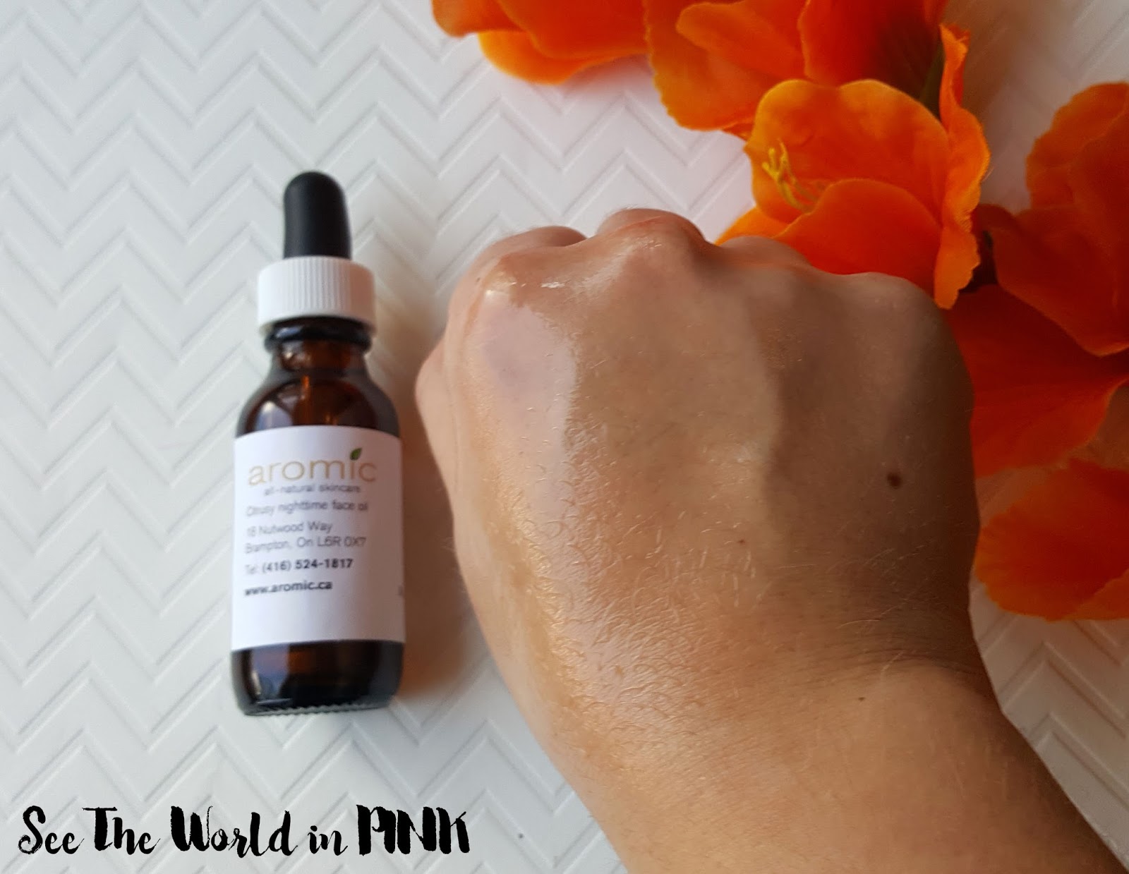 Skincare Sunday Aromic Citrusy Nighttime Face Oil See the World in PINK