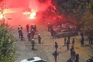 Επεισόδια στη Ριζούπολη πριν το ματς Απόλλωνας -Ολυμπιακός  (βίτνεο)