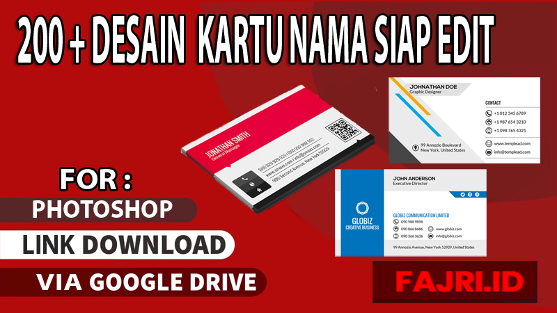 Download 200 Desain Kartu Nama Gratis fajri.id Download 200 Desain Kartu Nama Gratis fajri.id