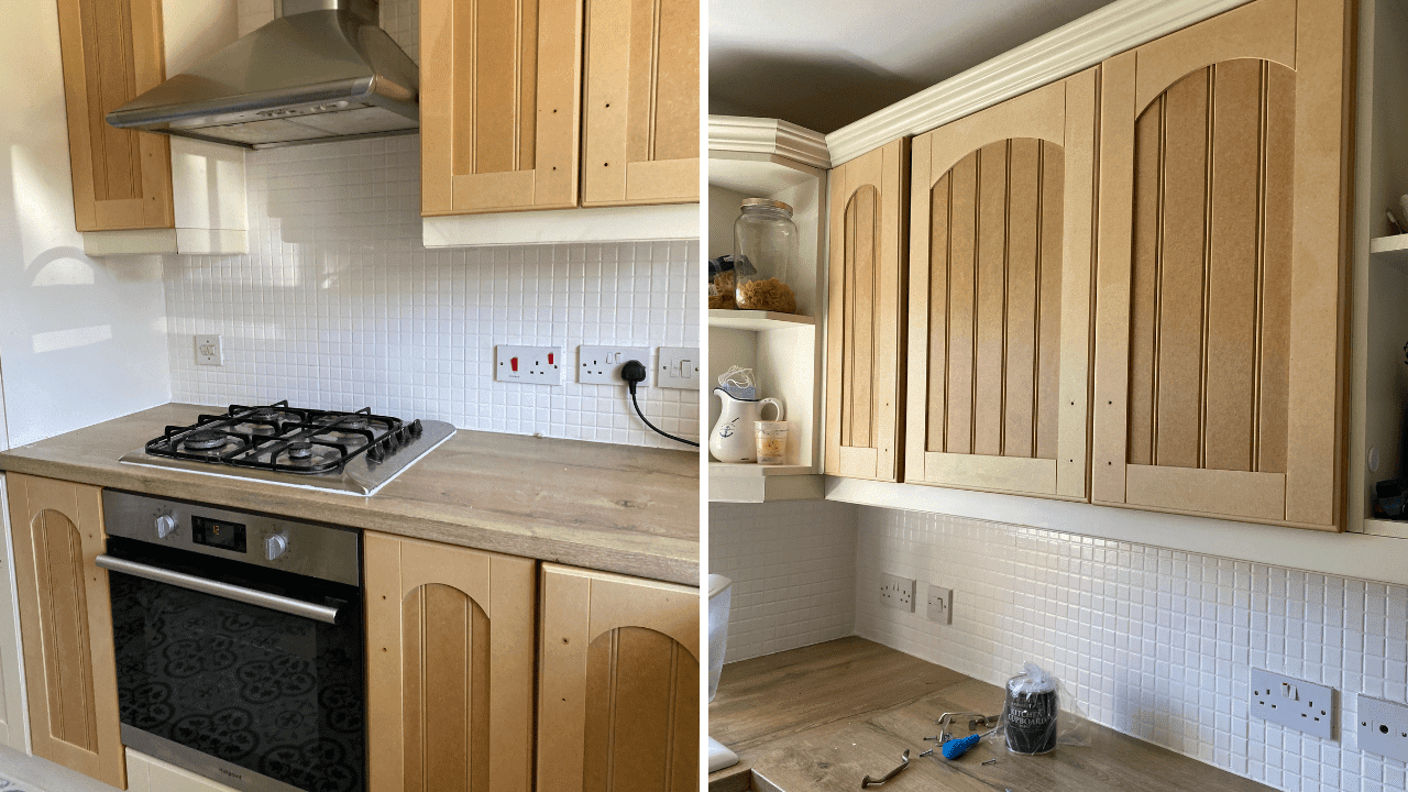How I painted my kitchen cupboards on a budget Dove Cottage