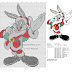 punto de cruz Bugs Bunny Navidad punto de cruz