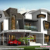 Unique curvy roof 4 bedroom house rendering