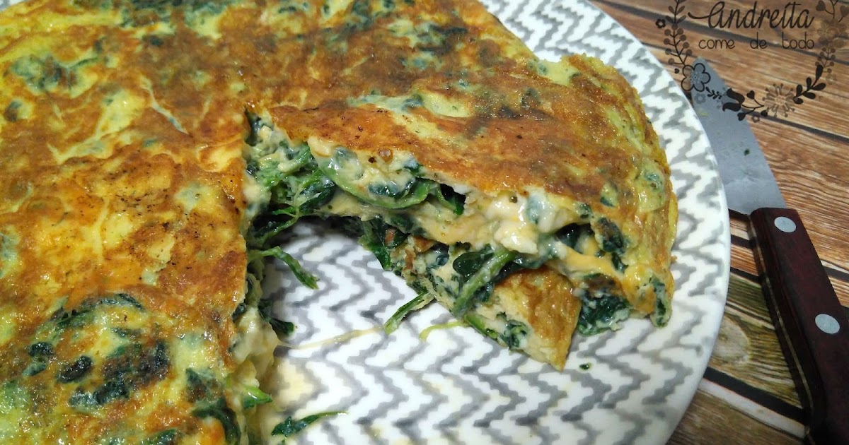 Tortilla de espinacas y queso Andreíta come de todo