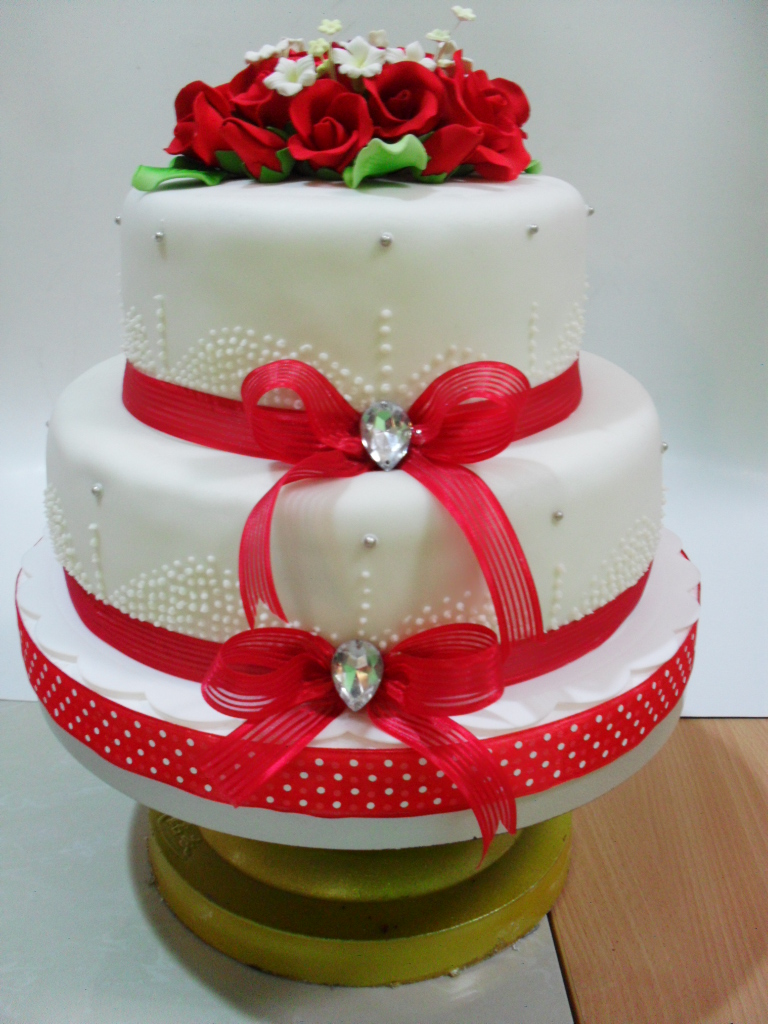 Inasalybakery KEK KAHWIN FONDANT HIDAYAH