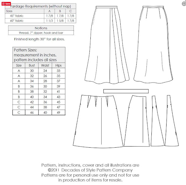 Pattern Review: Decades of Styles #3011 1930s Stardust Skirt ~ American ...