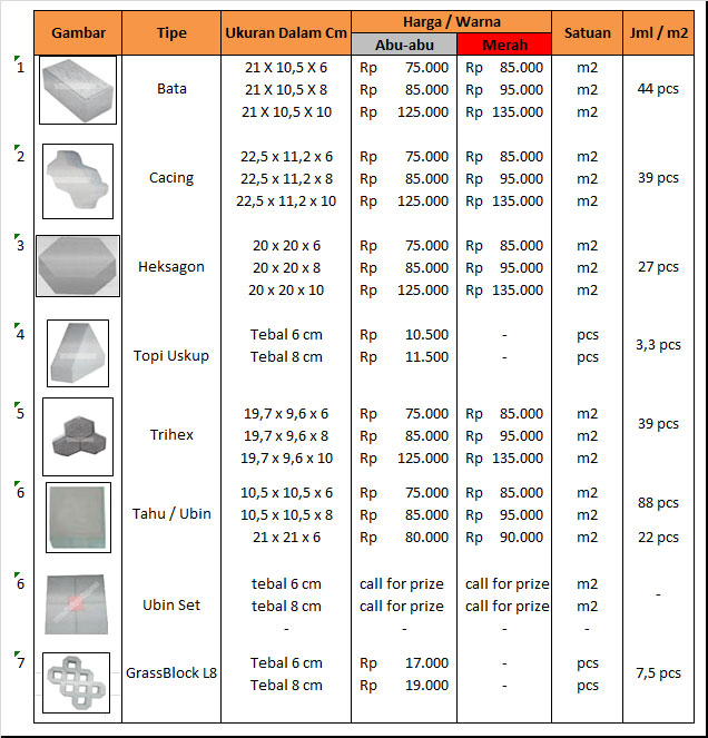 Jual Conblock Atau Paving Block JUAL PAVING BLOCK Jual Conblock Atau Paving Block JUAL PAVING BLOCK