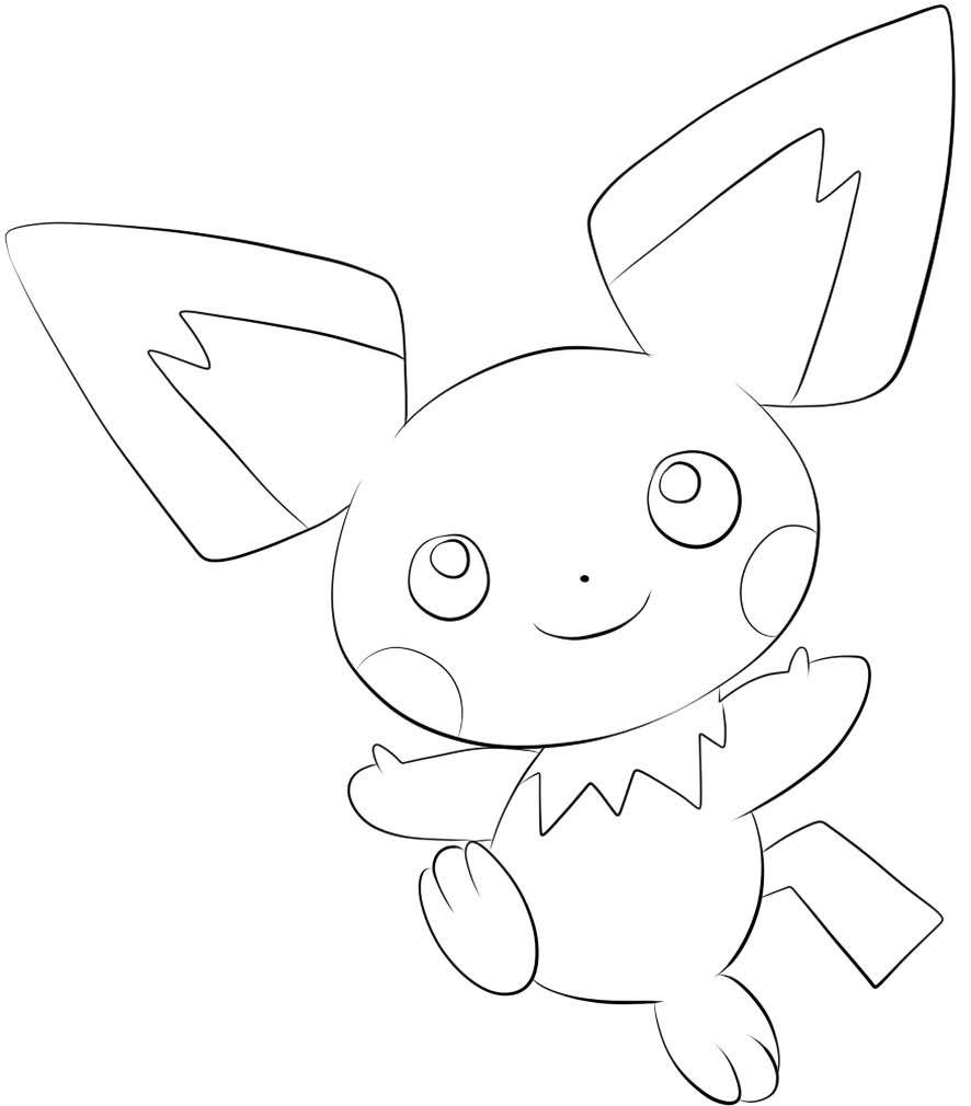 Pokemon Pichu Coloring Pages to Print Free Pokemon Coloring Pages