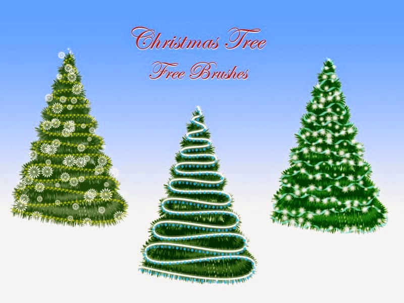 Pinceles de árboles de navidad gratis Gurú Gráfico
