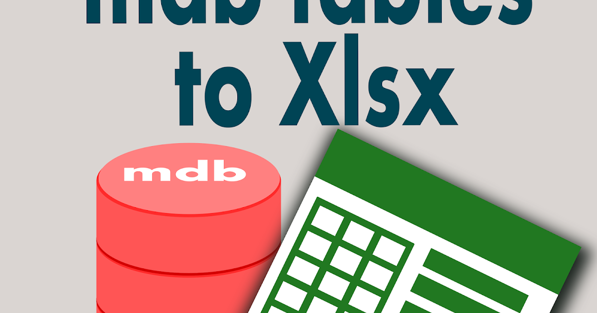 whiterock software Mdb tables To Xlsx