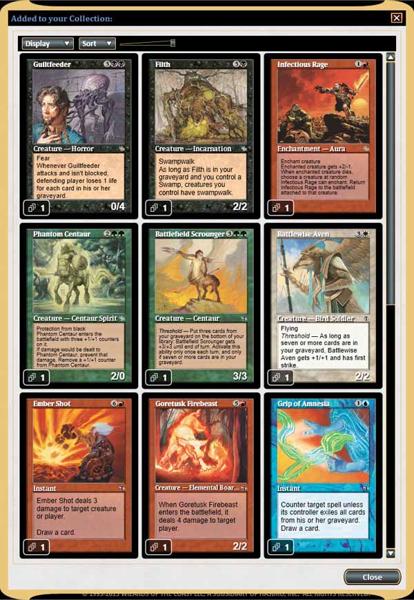 Magic the Gathering Adventures Four Packs of Judgement Online