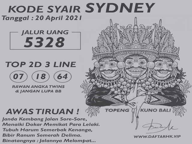 PREDIKSI togel sydney