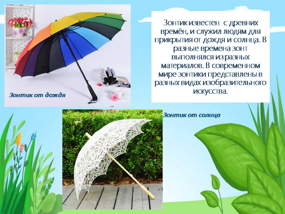 Строение зонтика
