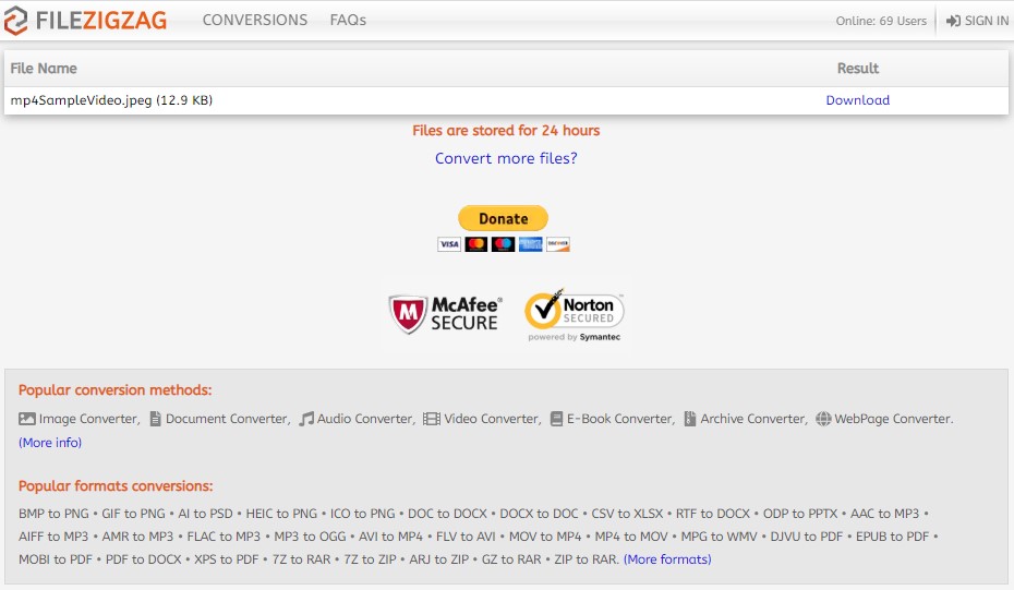 How to Convert mp4 file to jpeg file