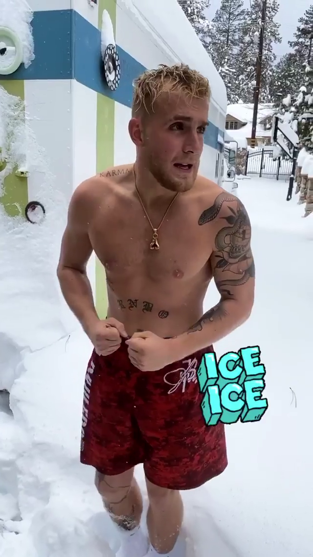 Alexis_Superfan's Shirtless Male Celebs Jake Paul shirtless IG story