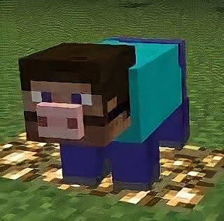 Minecraft cursed meme - pig steve HD