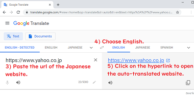 how to read japanese websites in english