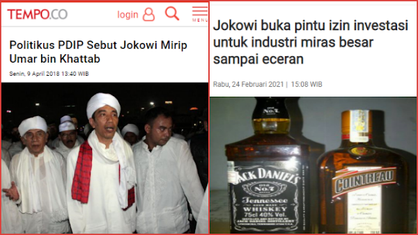 Investasi Miras Disahkan, Netizen Ingatkan Jokowi Pernah Disebut Mirip Umar bin Khattab