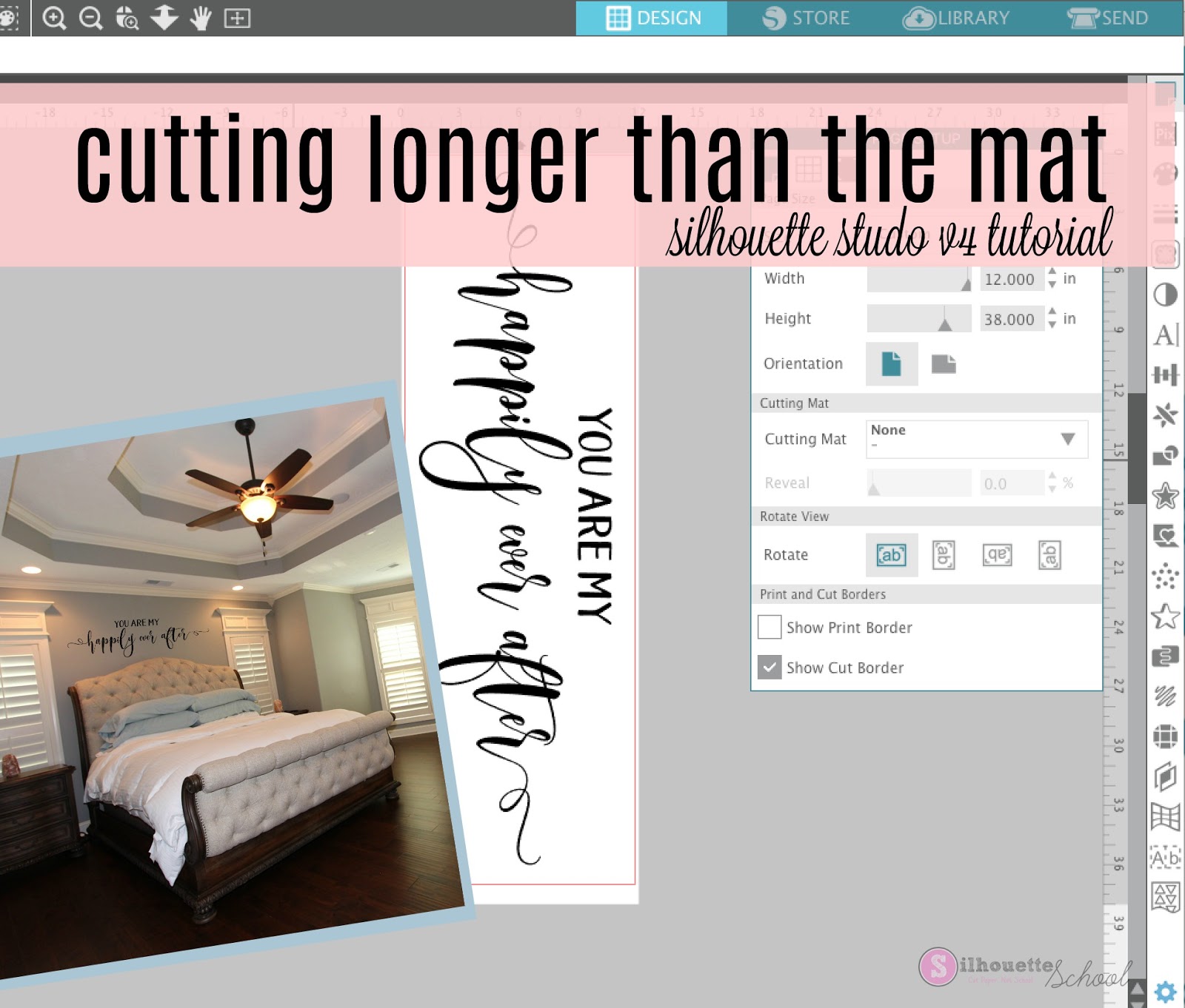 How to Cut Longer Than the Silhouette Cutting Mat (V4 Tutorial
