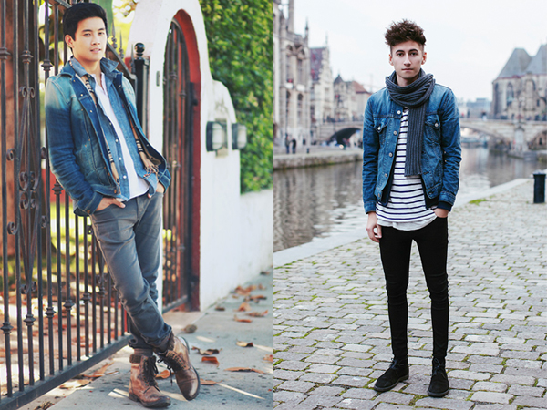 jaqueta jeans masculina estilo