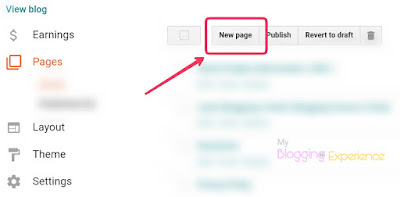 How to Create Pages in Blogger