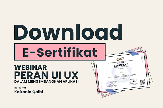 Download! E-Sertifikat Peserta Webinar Peran UI/UX