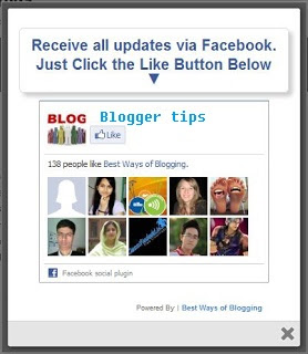How to Add Facebook Like Pop Up Box for Blogger Step by Step