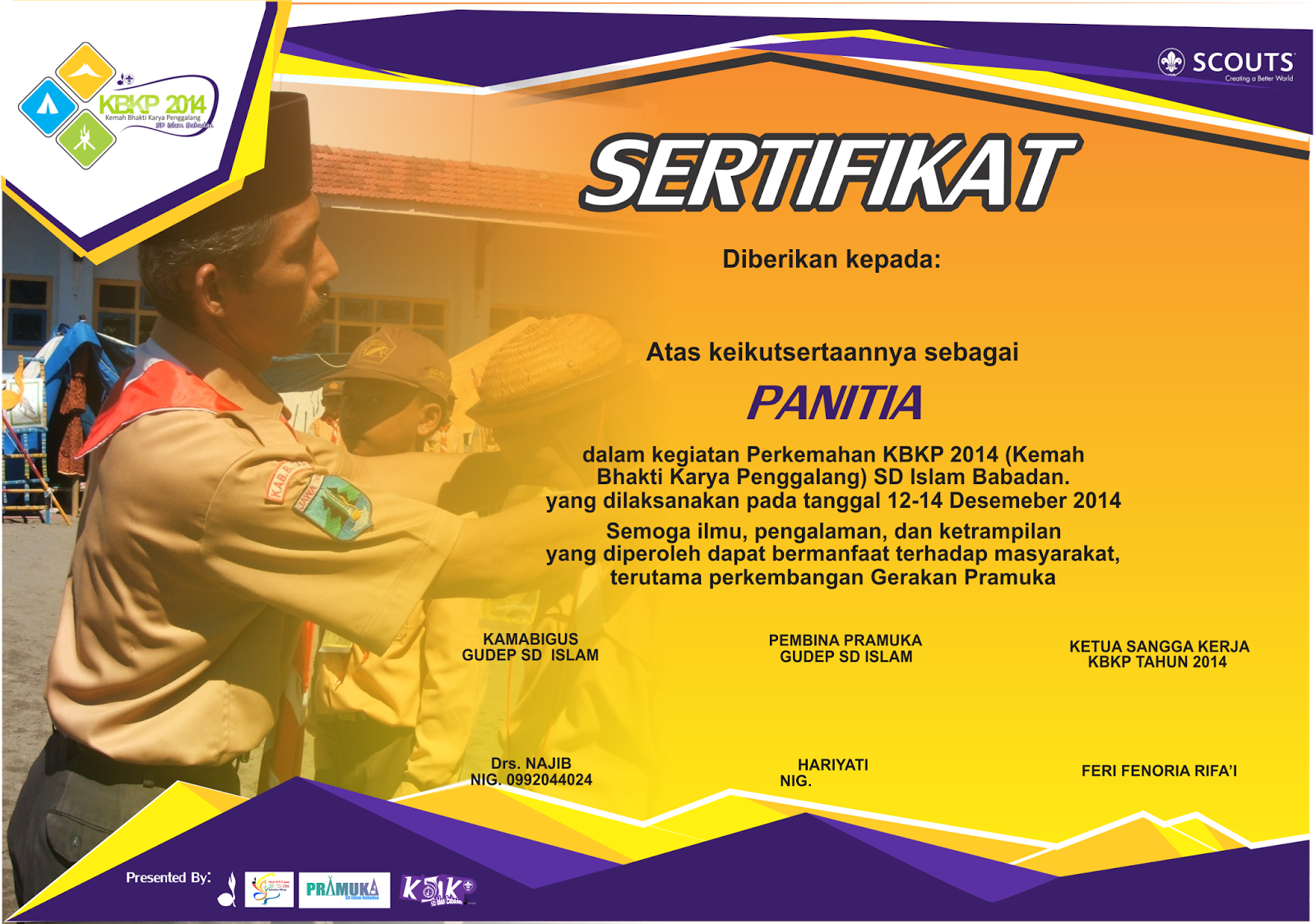 Contoh Sertifikat Pemateri Makesta