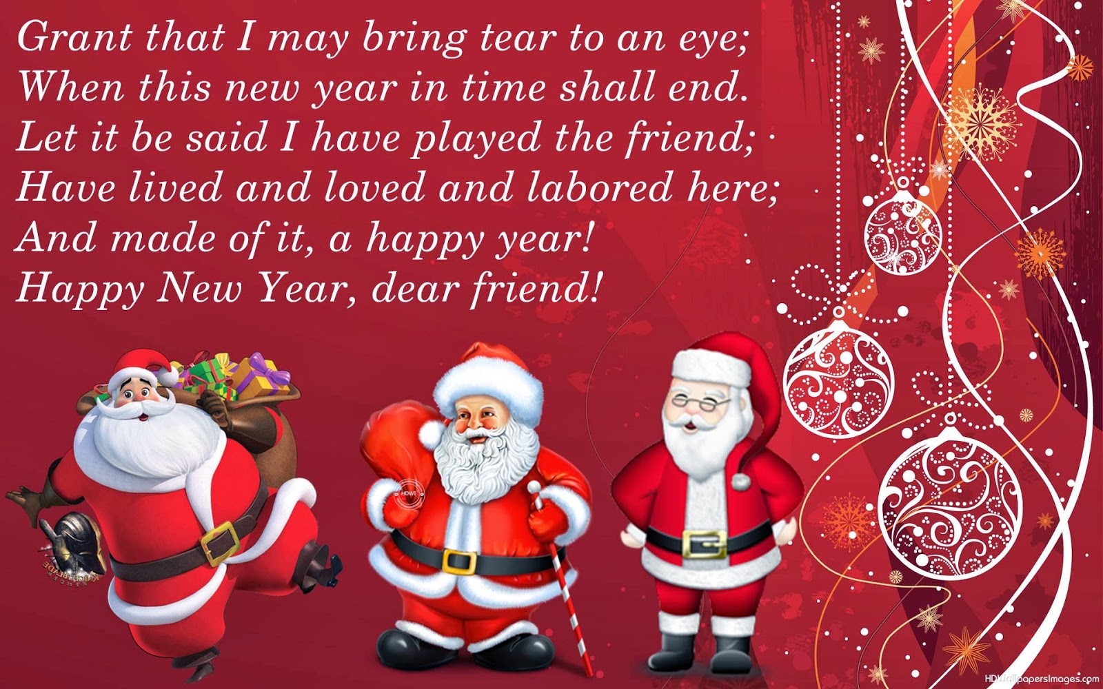 Santa Claus Christmas Scraps Messages Cards | Festival Chaska