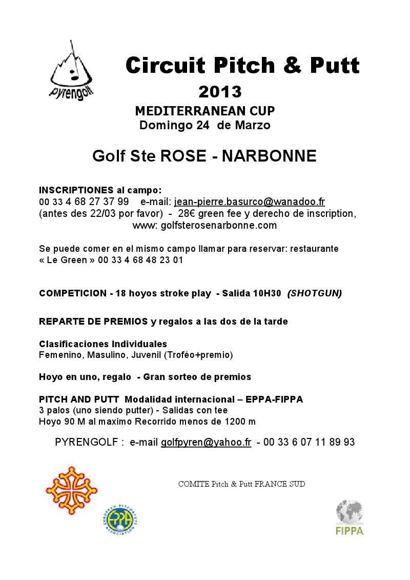 PITCH and PUTT IN SPAIN 1ª Prueba Circuito Francés Pitch & Putt