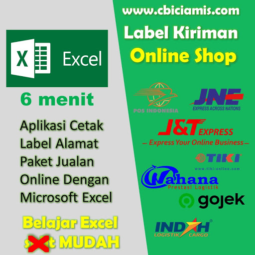 Ms Excel 6 Aplikasi Cetak Label Alamat Paket Jualan Online Dengan Microsoft Excel Citra Buana Indonesia Cbi Ciamis