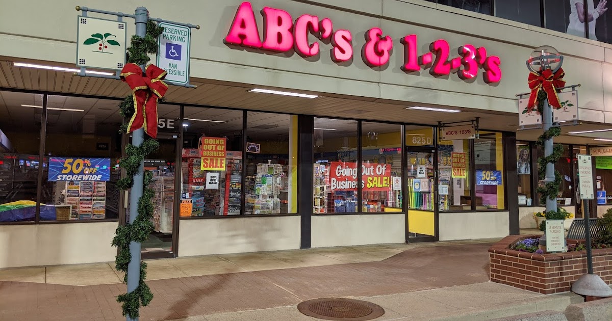 Rockville Nights Rockville's ABC's & 123's teacher supply store closing