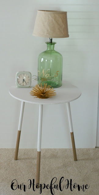 DIY Paint-Dipped Three-Legged Table Our Hopeful Home