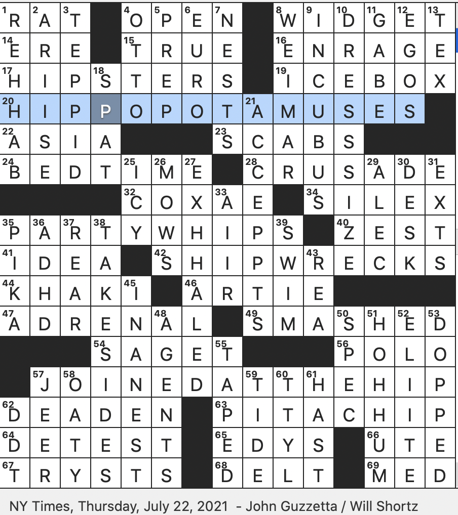 Relative Of A Waterspout Nyt Crossword