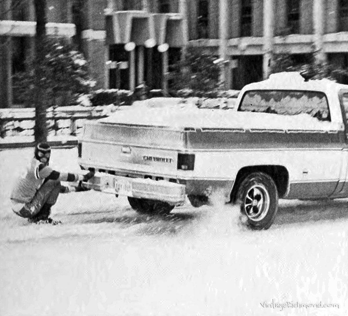 Vintage Richmond Fun in the snow at VCU 1979