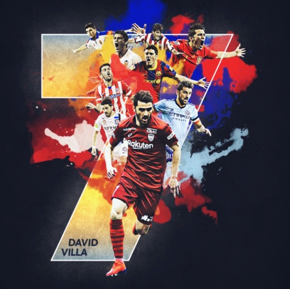 Spain's all-time leading goalscorer David Villa  Announces Retirement from Football at End of Season