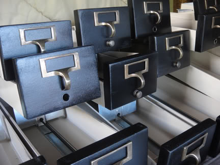 1893 Victorian Farmhouse: Library Card Files for Storage