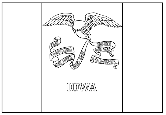 Blog de Linguagens: Flag of Iowa coloring page