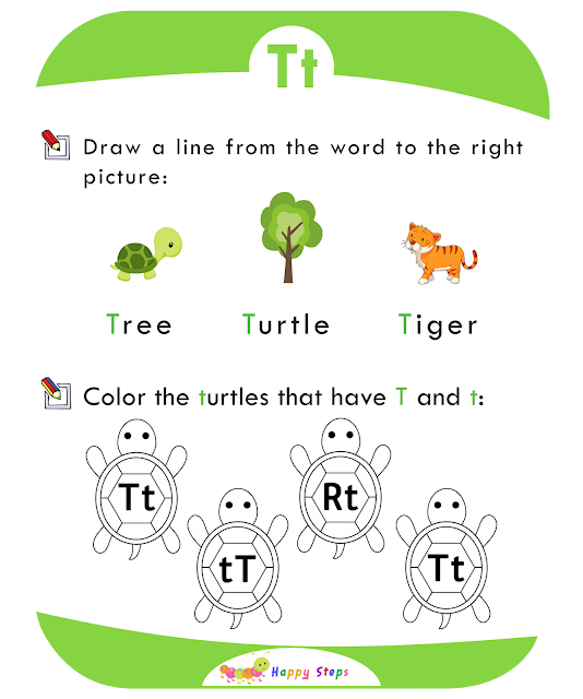 Activity Worksheet -1  Letter T