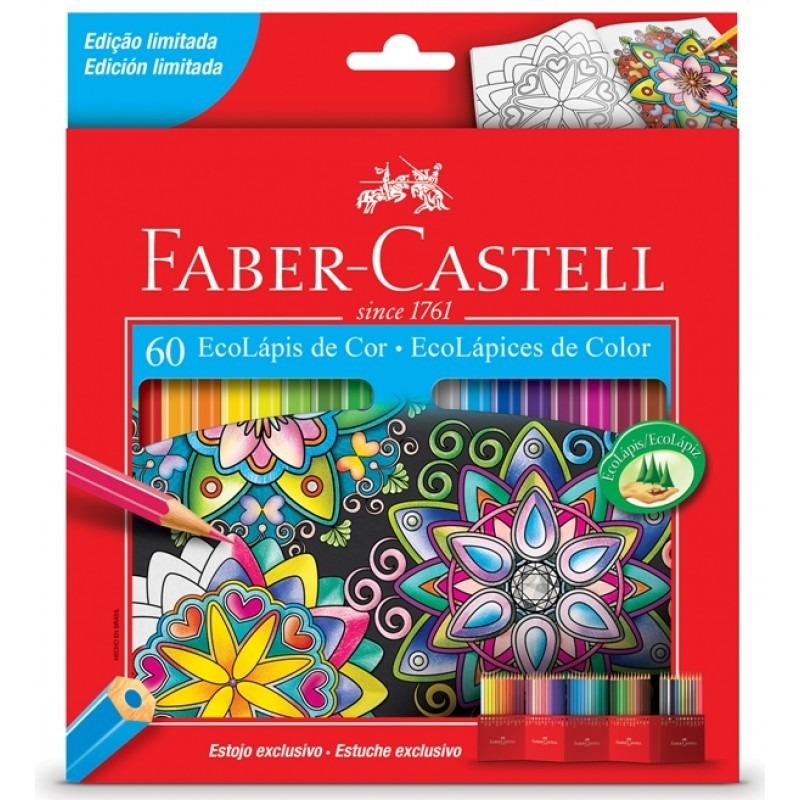 Resultado de imagem para FABER-CASTELL LANÇA ESTOJO DE ECOLÁPIS DE COR 60 CORES COM A PRESENÇA DAS BLOGUEIRAS